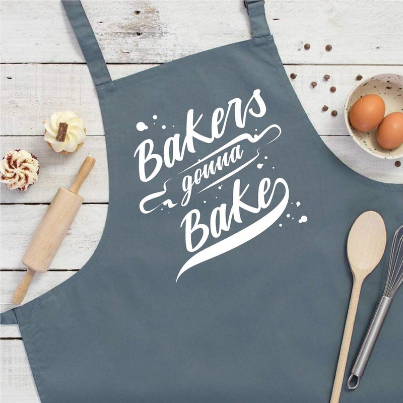 Saukore Funny Baking Aprons for Women Men, Cute Baking Gifts for Bakers, Kitchen Cooking Apron with 2 Pockets, Birthday Housewarming Gifts for Mom Wife Husband Dad Son Sister Daughter - Image 2